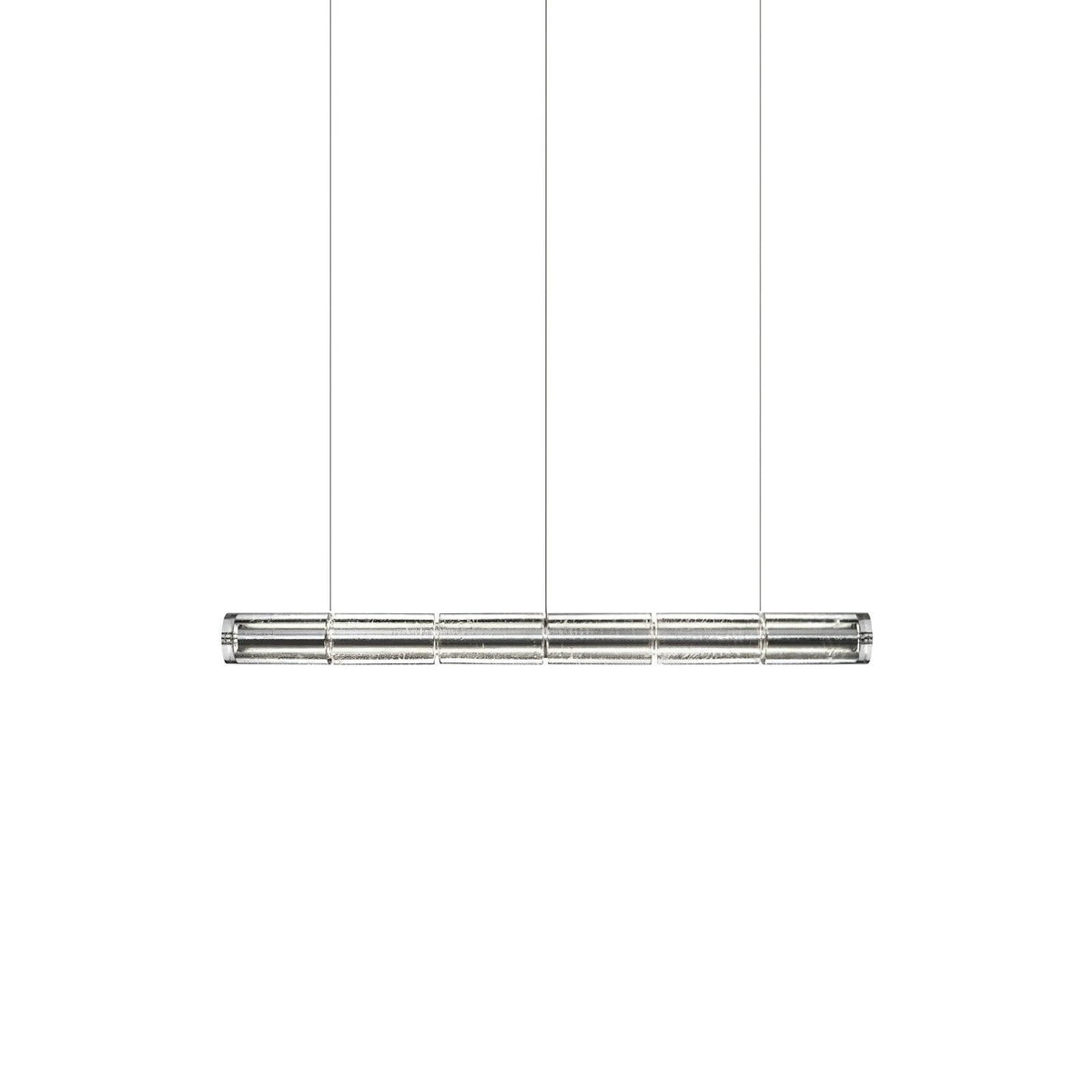 Mcdade Segmented Glass Linear Chandelier – Modern LED Pendant Light for Dining Room and Kitchen Island