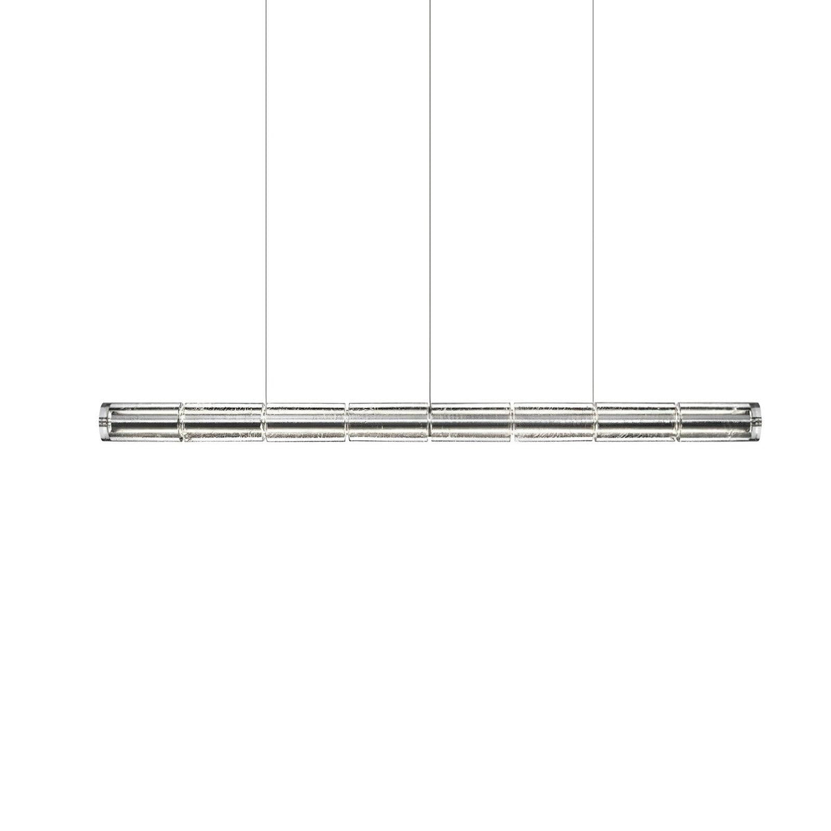 Mcdade Segmented Glass Linear Chandelier – Modern LED Pendant Light for Dining Room and Kitchen Island