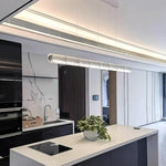 Mcdade Segmented Glass Linear Chandelier – Modern LED Pendant Light for Dining Room and Kitchen Island