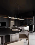 Mcdade Segmented Glass Linear Chandelier – Modern LED Pendant Light for Dining Room and Kitchen Island