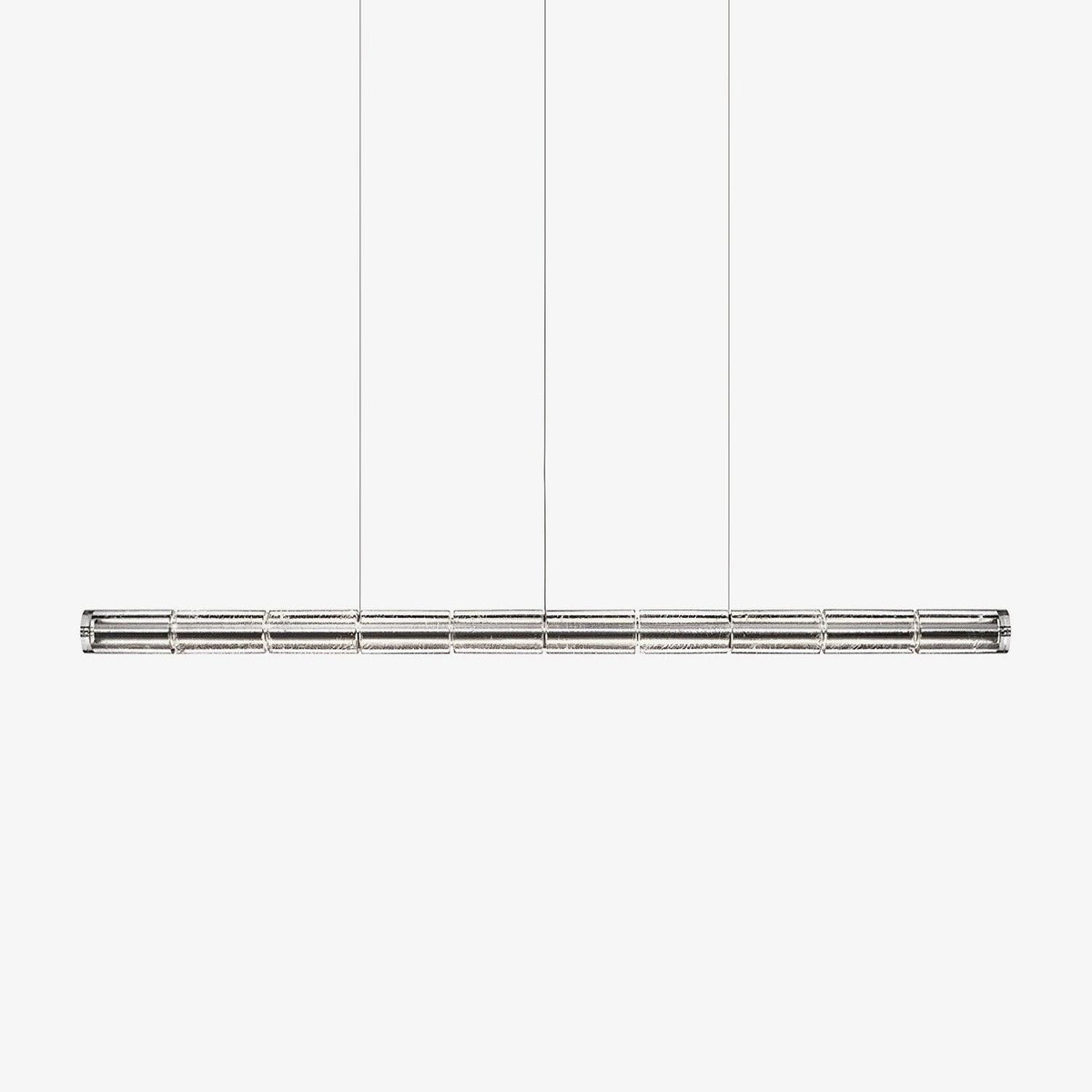 Mcdade Segmented Glass Linear Chandelier – Modern LED Pendant Light for Dining Room and Kitchen Island