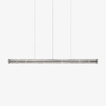 Mcdade Segmented Glass Linear Chandelier – Modern LED Pendant Light for Dining Room and Kitchen Island