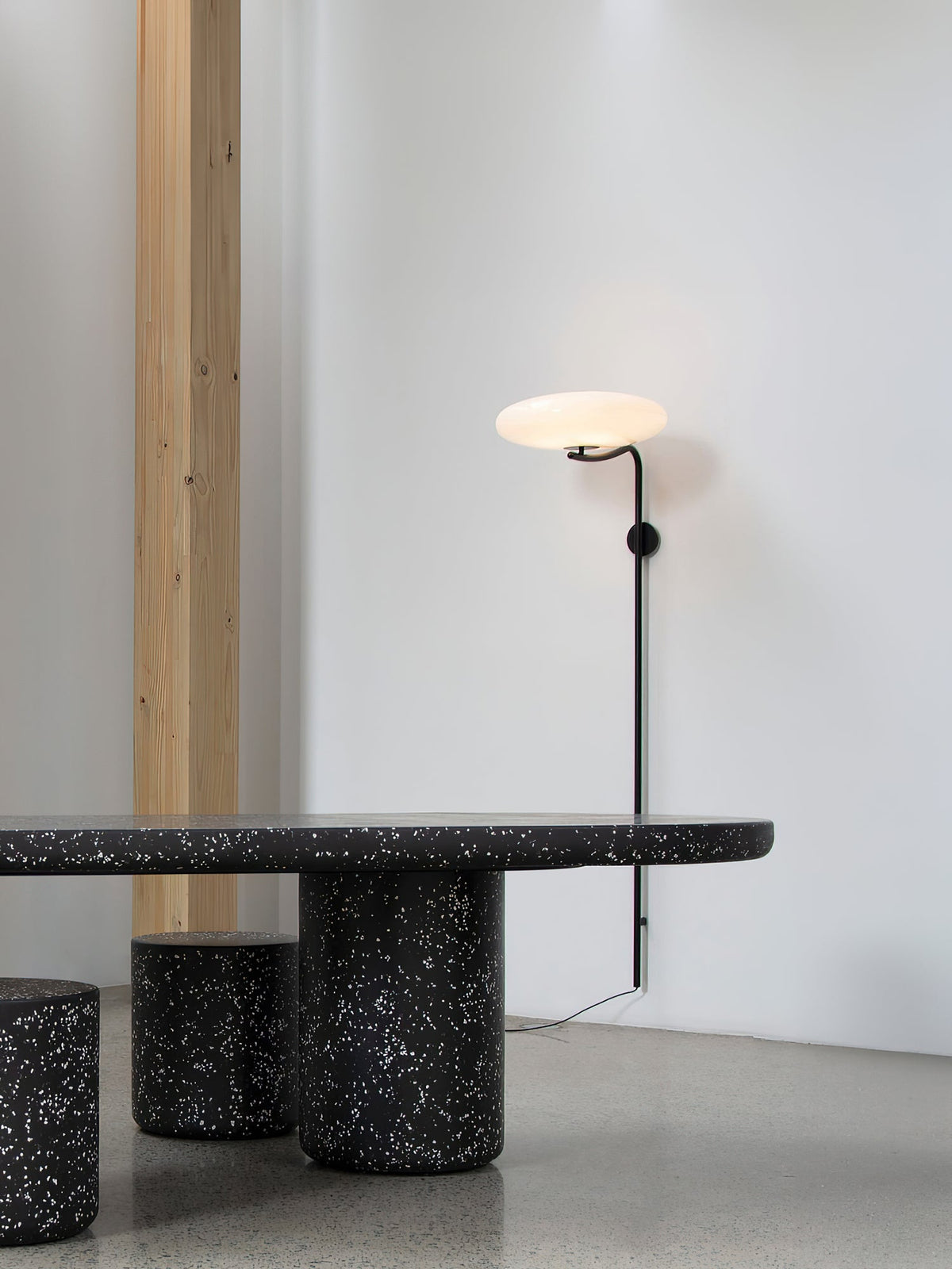 Arc Wall Sconce with Opal Glass Shade | Modern Minimalist Lighting