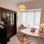 Medieval Swag Pendant Light in Chrome with Cream Glass Shade
