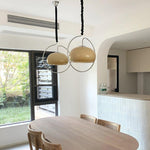 Medieval Swag Pendant Light in Chrome with Cream Glass Shade