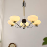 Gothic Glass Bowl Chandelier with Gold Accents for Modern Interiors