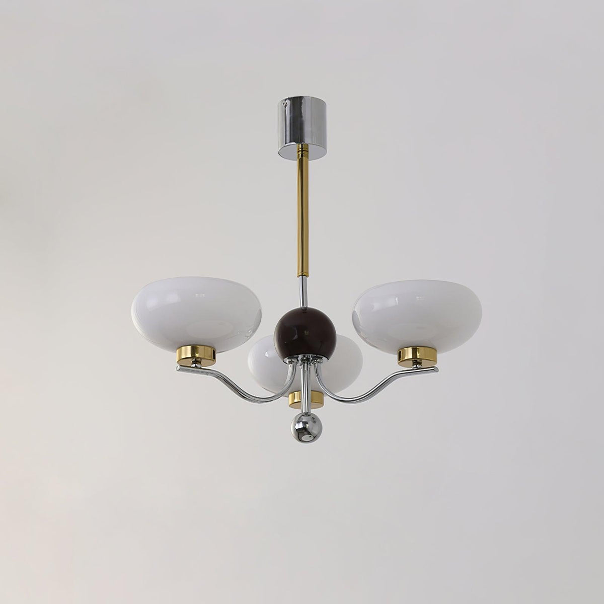 Gothic Glass Bowl Chandelier with Gold Accents for Modern Interiors