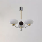 Gothic Glass Bowl Chandelier with Gold Accents for Modern Interiors