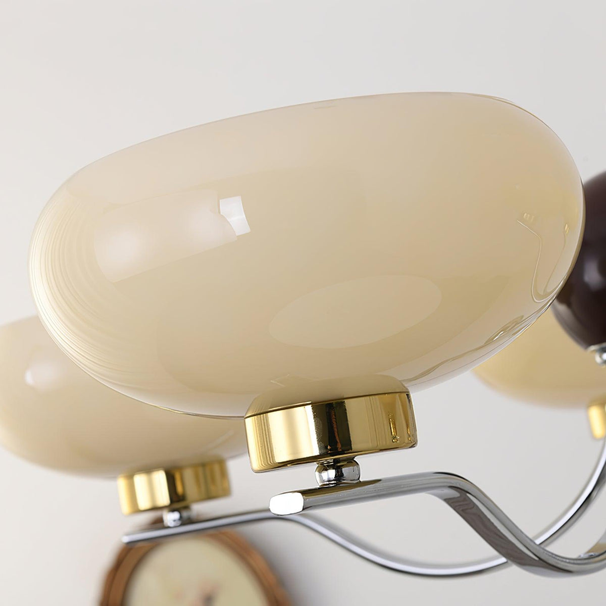Gothic Glass Bowl Chandelier with Gold Accents for Modern Interiors