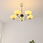 Gothic Glass Bowl Chandelier with Gold Accents for Modern Interiors