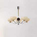 Gothic Glass Bowl Chandelier with Gold Accents for Modern Interiors