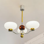 Gothic Glass Bowl Chandelier with Gold Accents for Modern Interiors