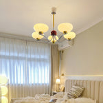 Gothic Glass Bowl Chandelier with Gold Accents for Modern Interiors