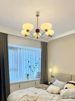 Gothic Glass Bowl Chandelier with Gold Accents for Modern Interiors