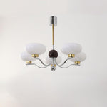 Gothic Glass Bowl Chandelier with Gold Accents for Modern Interiors