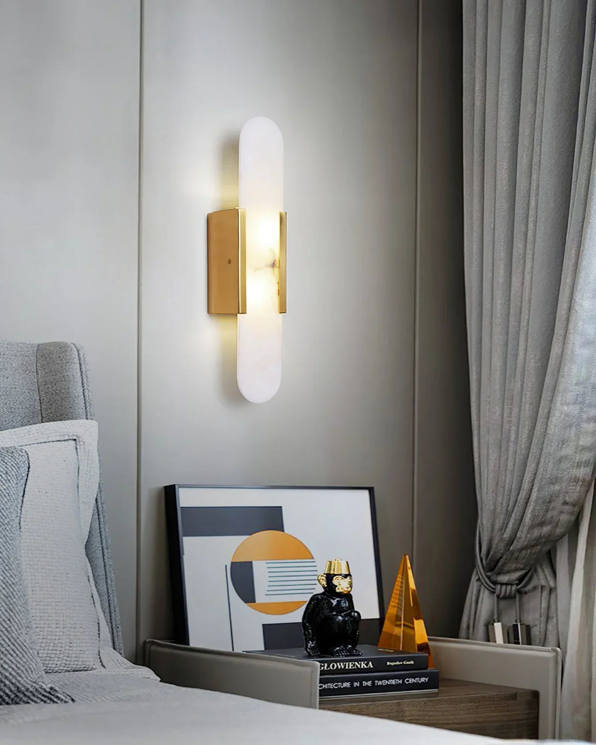 Melange Elongated Alabaster Sconce