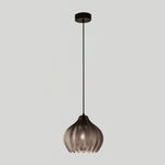 Melon Shaped Glass Pendant Light
