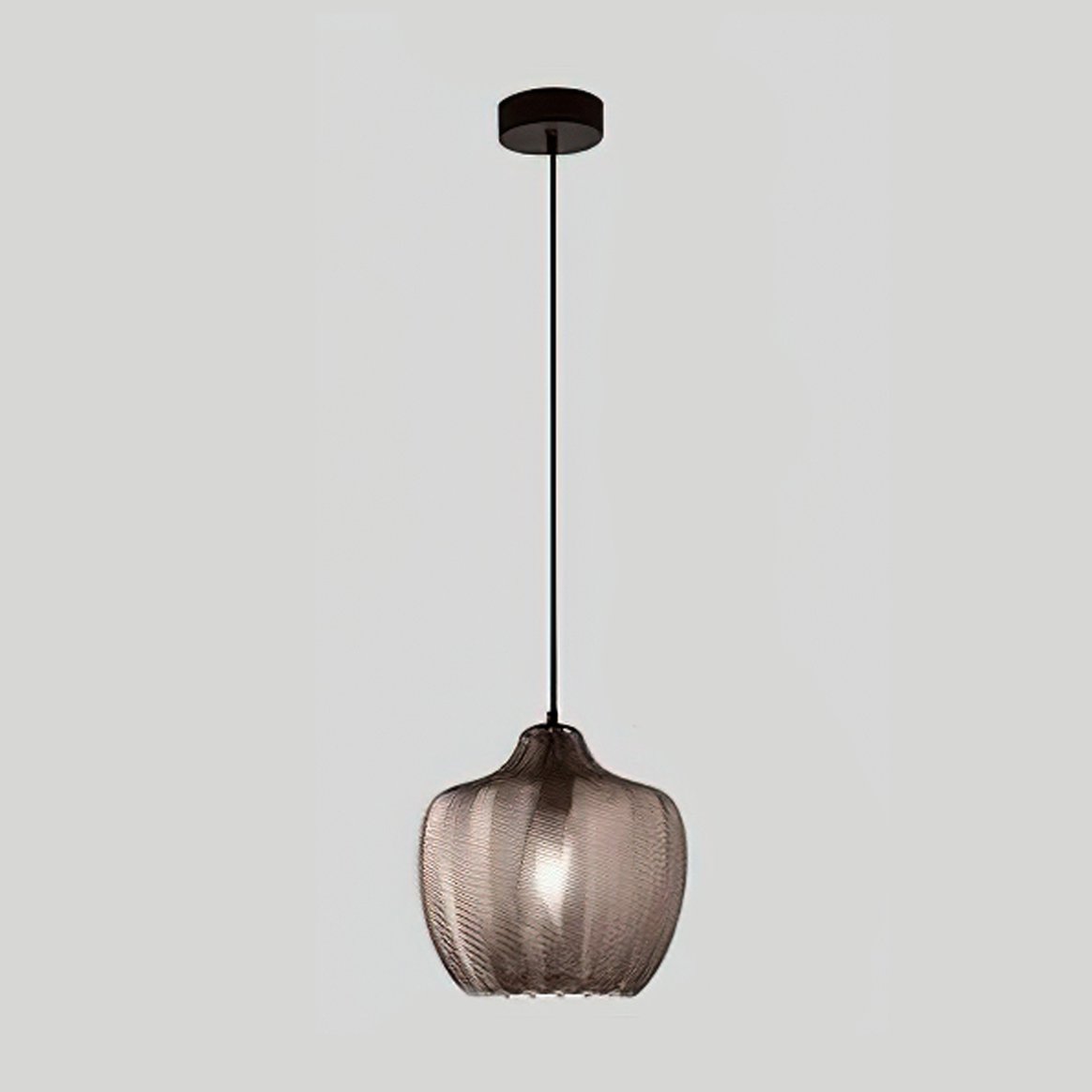 Melon Shaped Glass Pendant Light
