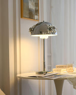 Meni Sculptural Table Lamp with Crystal Buds and LED Light