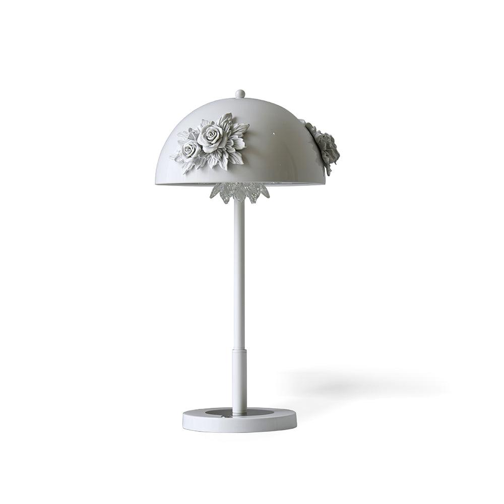 Meni Sculptural Table Lamp with Crystal Buds and LED Light