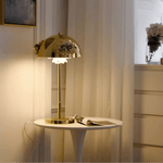 Meni Sculptural Table Lamp with Crystal Buds and LED Light