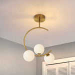 Meniscus Glass Ball Ceiling Lamp