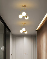 Meniscus Glass Ball Ceiling Lamp