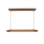 Mernoe Wooden Linear Chandelier with Brass Accents for Modern Interiors