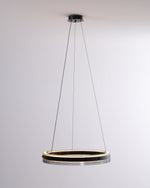 Merope Modern LED Chandelier in Black or Smoke Gray Glass