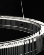 Merope Modern LED Chandelier in Black or Smoke Gray Glass