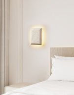 Mesa Glow Travertine Wall Sconce – Organic Modern LED Lighting