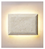 Mesa Glow Travertine Wall Sconce – Organic Modern LED Lighting