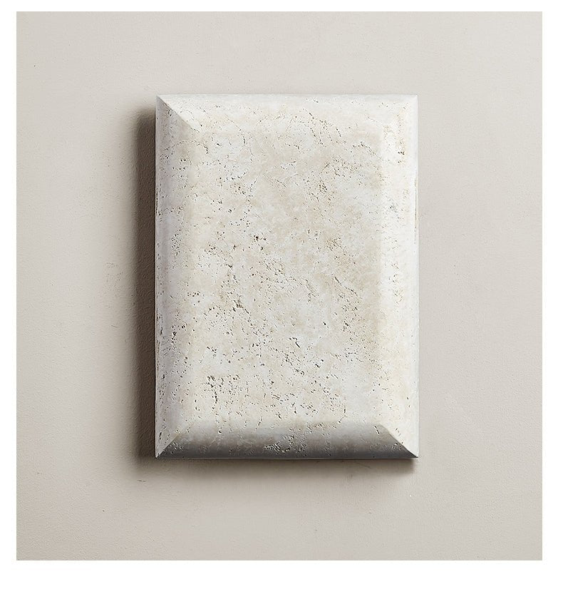 Mesa Glow Travertine Wall Sconce – Organic Modern LED Lighting