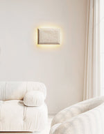 Mesa Glow Travertine Wall Sconce – Organic Modern LED Lighting