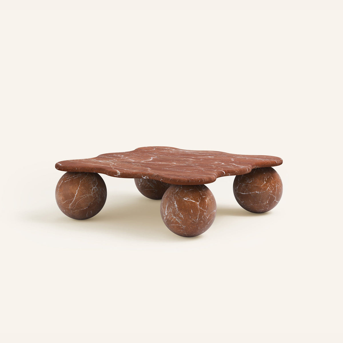 Mesa Pebble Coffee Table in Natural Stone – Sculptural Marble & Travertine