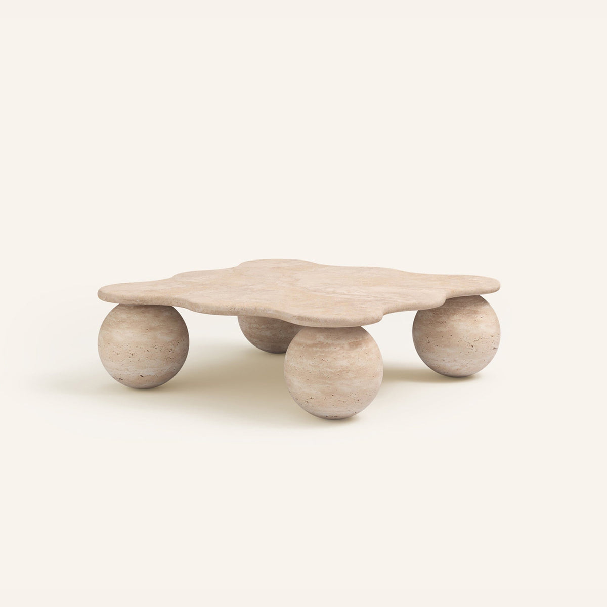 Mesa Pebble Coffee Table in Natural Stone – Sculptural Marble & Travertine