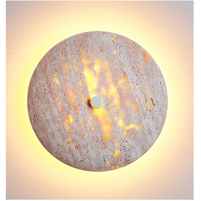Mesa Travertine Wall Sconce – Modern Natural Stone LED Wall Light