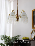 Mesh Tassel Glass Chandelier