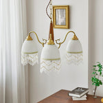 Mesh Tassel Glass Chandelier