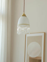 Mesh Tassel Glass Pendant Light