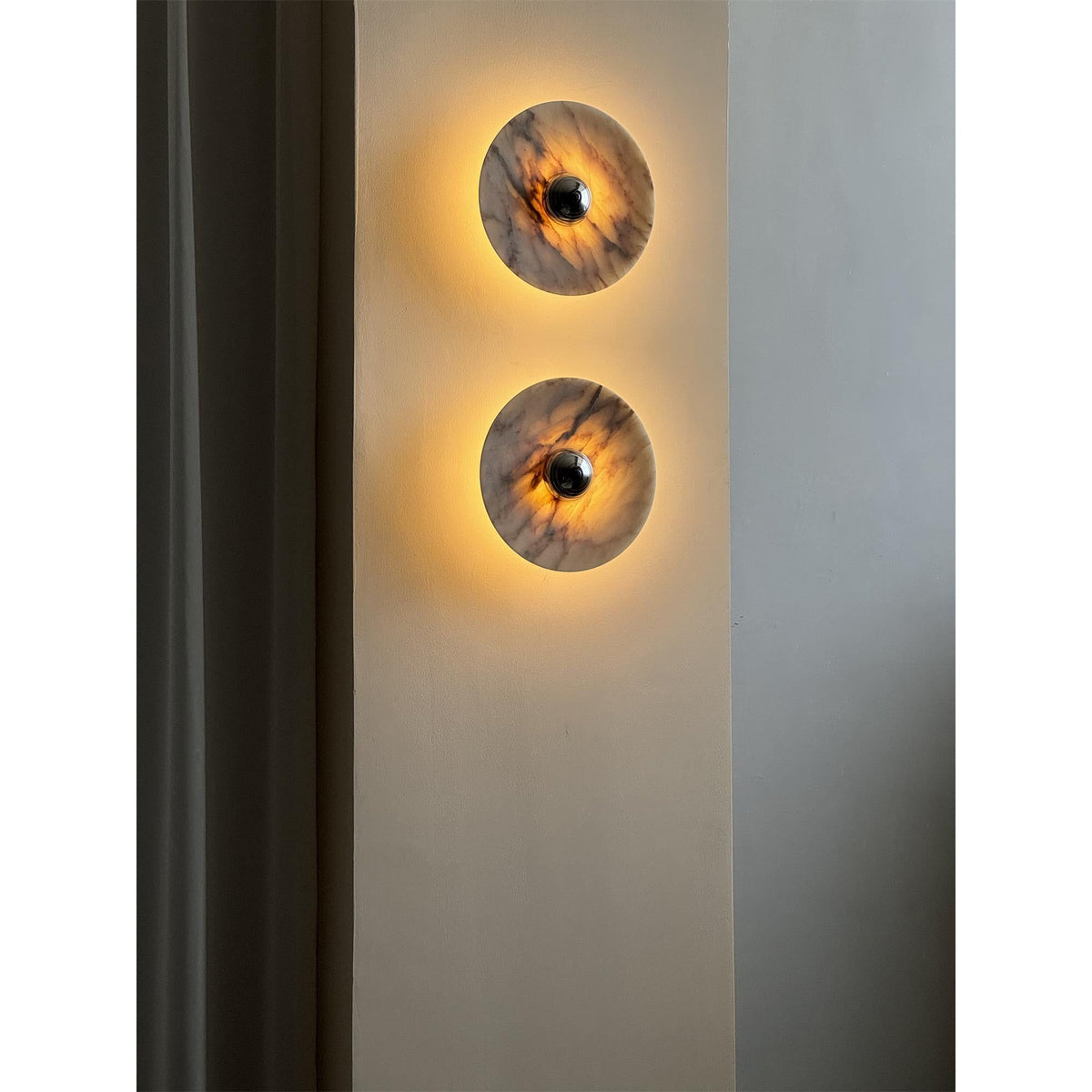 Messier Marble Wall Sconce with Touch Control | Modern LED Wall Light