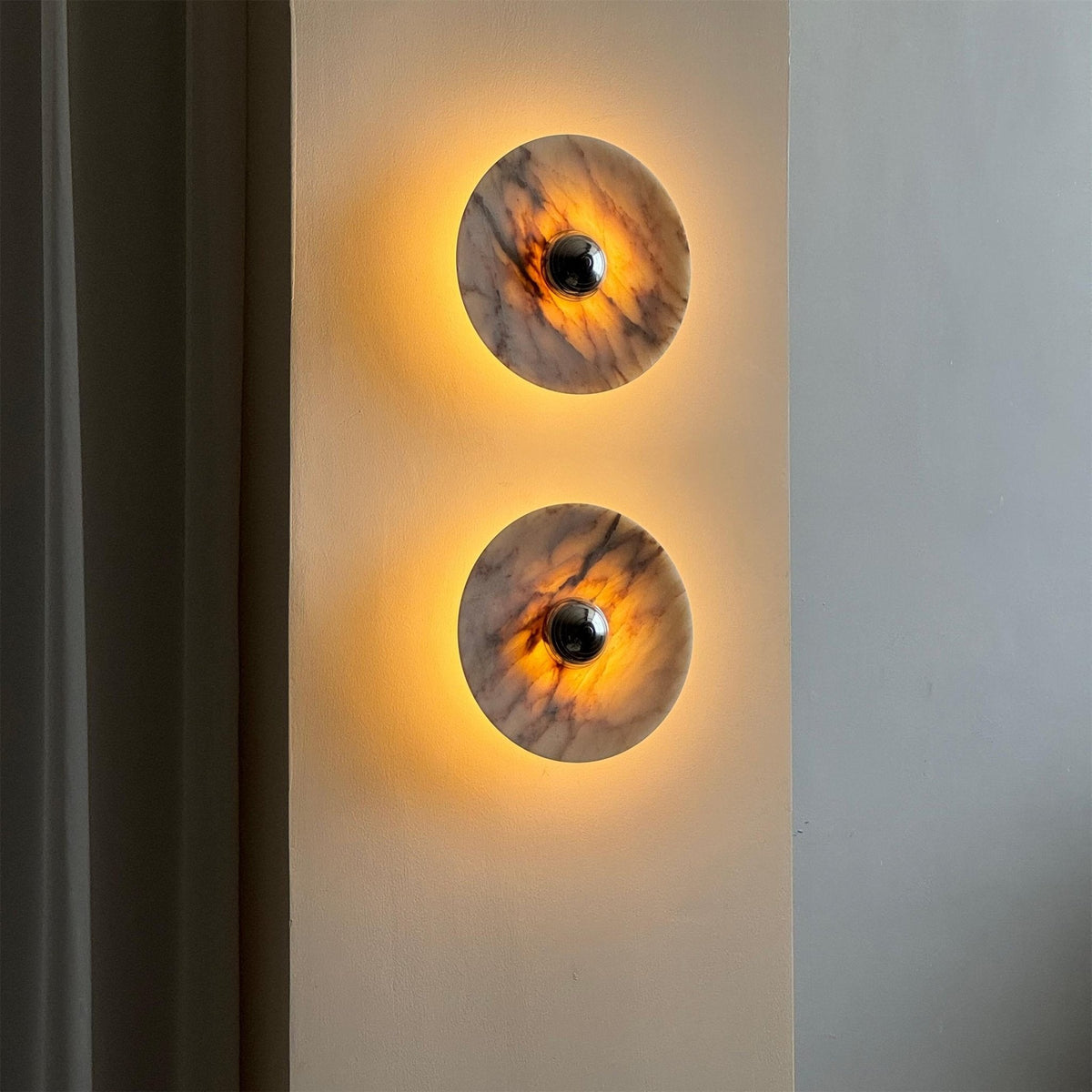 Messier Marble Wall Sconce with Touch Control | Modern LED Wall Light