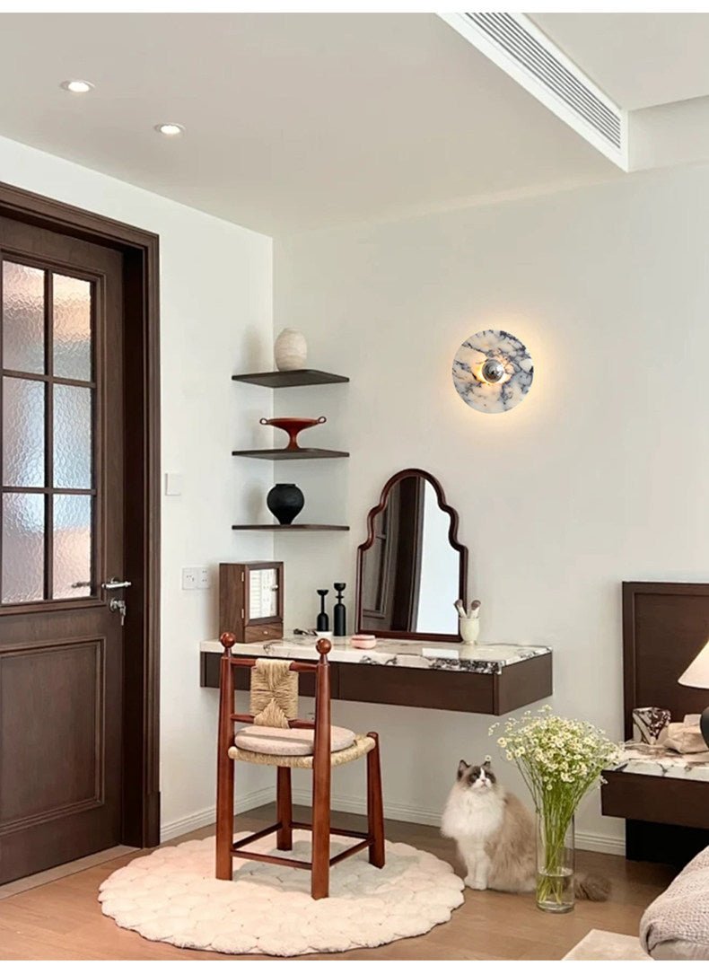 Messier Marble Wall Sconce with Touch Control | Modern LED Wall Light