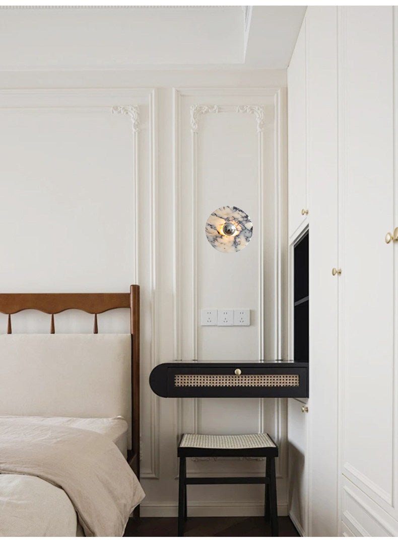 Messier Marble Wall Sconce with Touch Control | Modern LED Wall Light