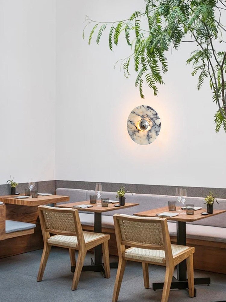 Messier Marble Wall Sconce with Touch Control | Modern LED Wall Light