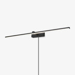 Linear Mirror Plug-in Wall Sconce in Black for Modern Interiors