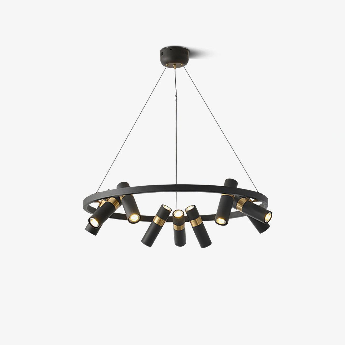 Black Multi-Pipe Chandelier Modern Linear Pendant Light