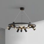 Black Multi-Pipe Chandelier Modern Linear Pendant Light