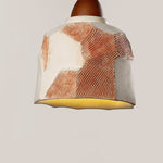 Artisan Microcement Pendant Light with Walnut Accent