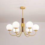 Midas Touch Walnut Sphere Chandelier